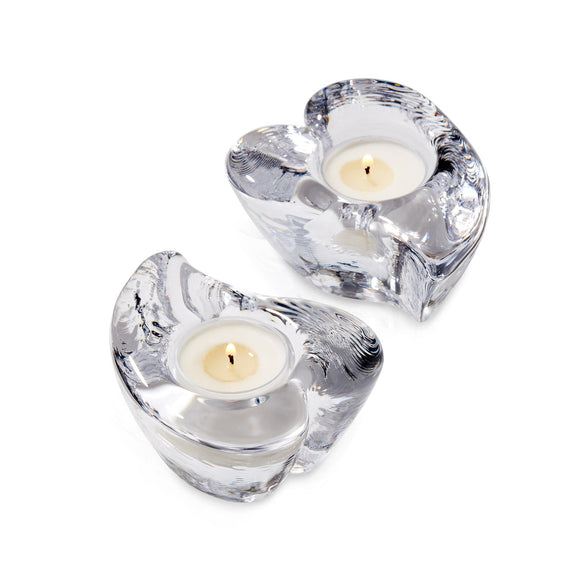 Simon Pearce Twist Heart Tealight Set in Gift Box