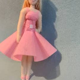 Felt Margot Robbie "Barbie" Ornament