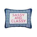 Sassy And Classy Embroidered Needlepoint Pillow