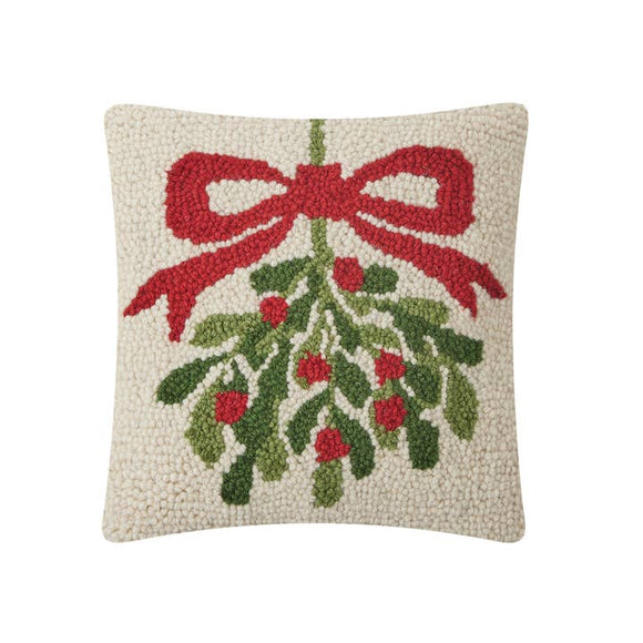 Mistletoe White Hook Pillow