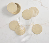 Kim Seybert Starry Night Coaster in Gold & Silver, Set of 6 in a Caddy