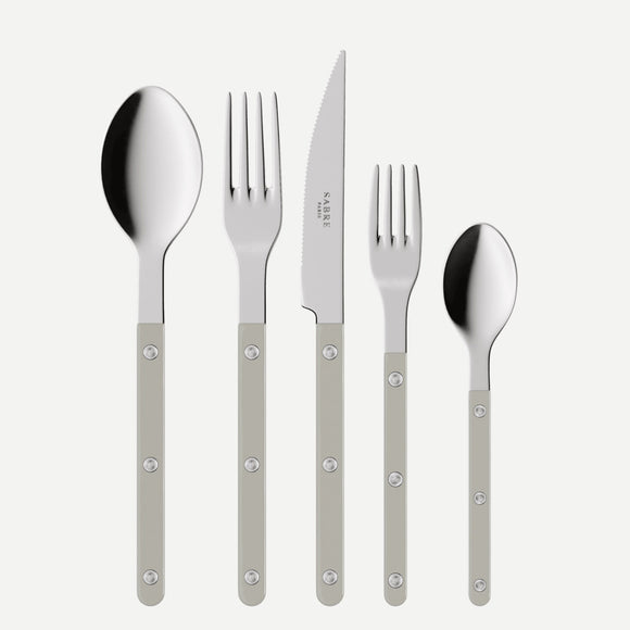 Bistrot Shiny 5 Piece Place Setting - Grey