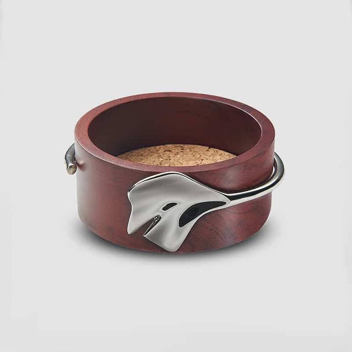 Ginkgo Wood Bottle Coaster 4"