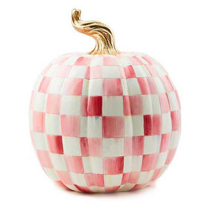 Bubblegum Pink Check Large Pumpkin