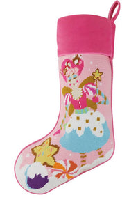 Sugar Plum Embroidered Stocking