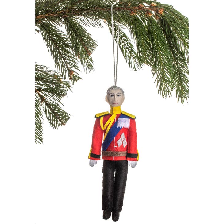 Felt King Charles III Ornament