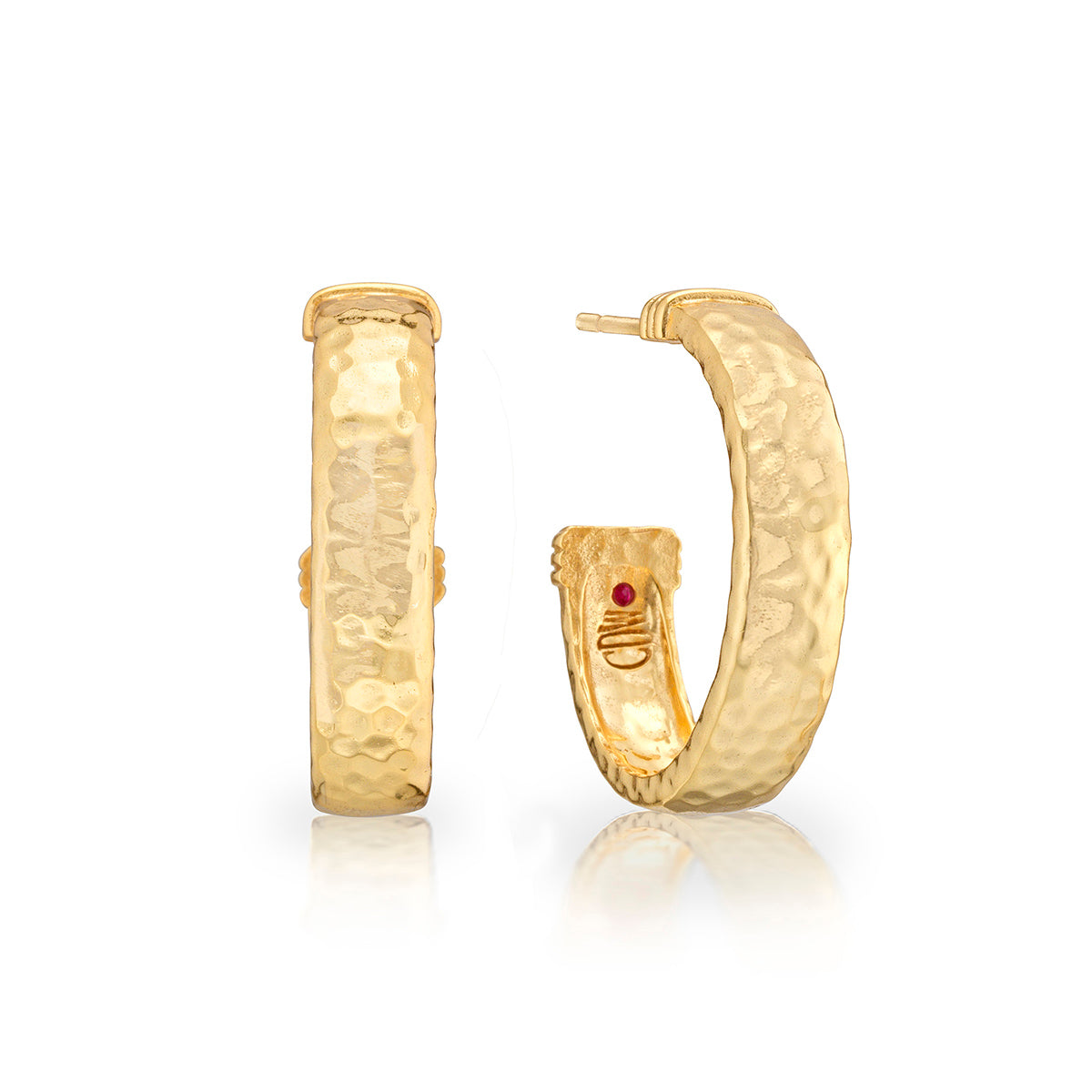 Cleopatra Classic Medium Hoop Earrings, Gold