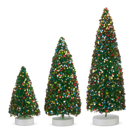 Sequined Bottle Brush Trees