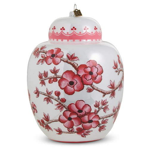 8" Ginger Jar Ornament - Pink