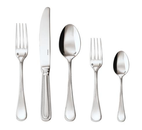 Perles 5 Piece Place Setting, Hollow Handled Silverplated