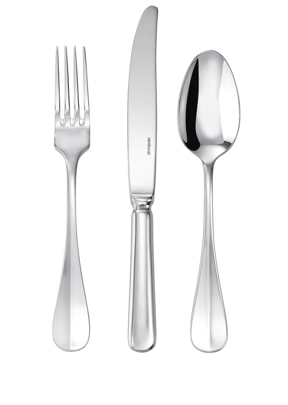 Baguette 5 Piece Setting, Hollow Handle