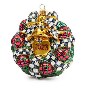 Glass Ornament, Tartastic 2023 Wreath