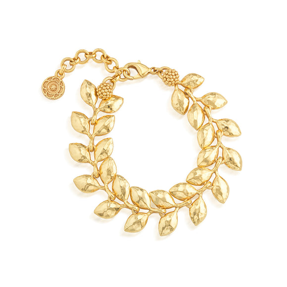 Golden Laurel Link Bracelet