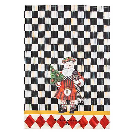 Scottish Santa Dish Towel