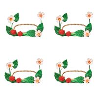 Juliska Meadow Walk Raspberries Place Card Holder Set/4