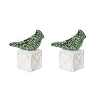 Juliska Berry & Thread Bird Topiary Candlestick Set/2