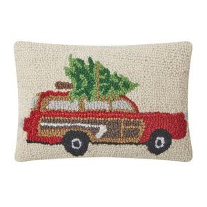 Station Wagon Christmas Tree Hook Pillow