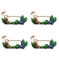 Juliska Forest Walk Mushroom & Acorn Place Card Holder Set/4