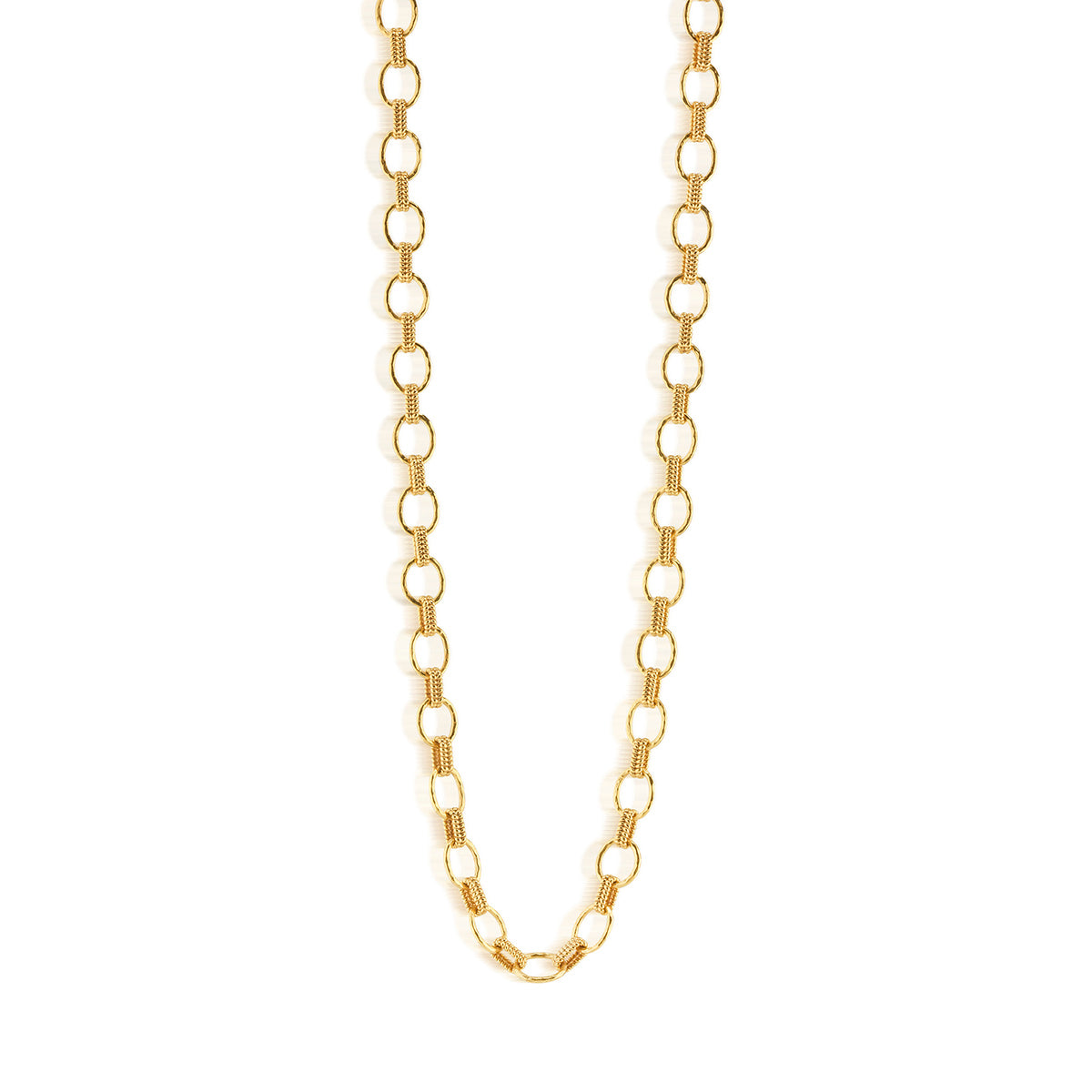 Cleopatra Small Link Necklace 32" Gold