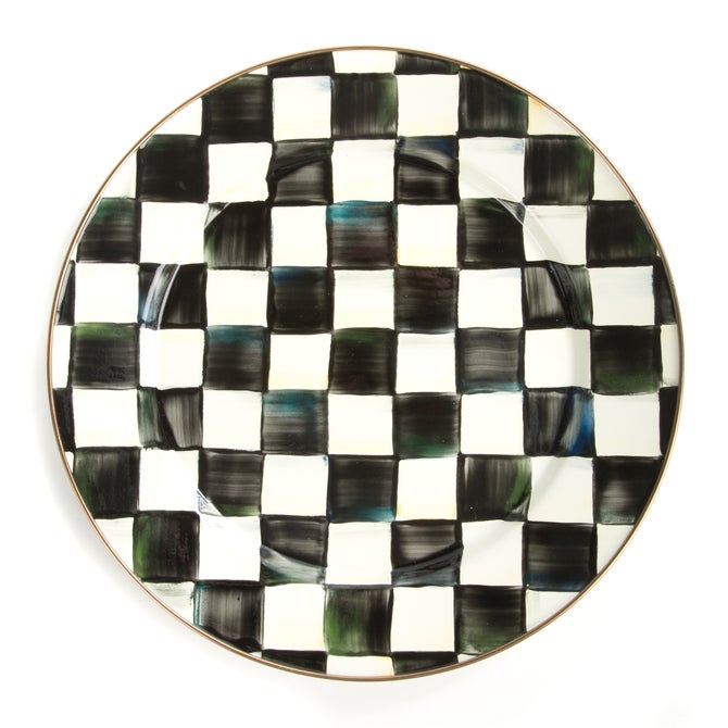 Mackenzie Childs Courtly Check Charger/Plate