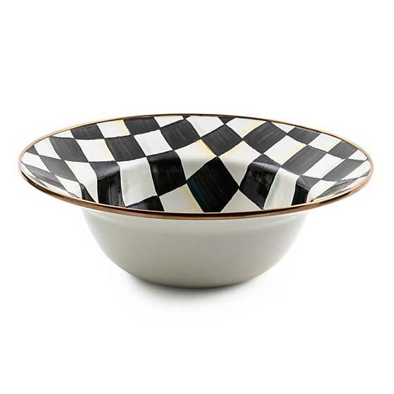 MacKenzie-Childs Courtly Check Enamel Serving Bowl
