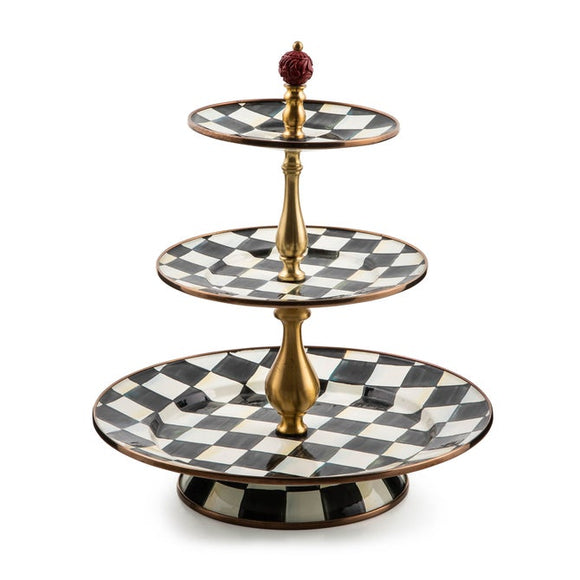 Courtly Check Enamel Sweet Stand
