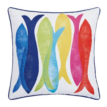 Fiesta Fish Printed Pillow