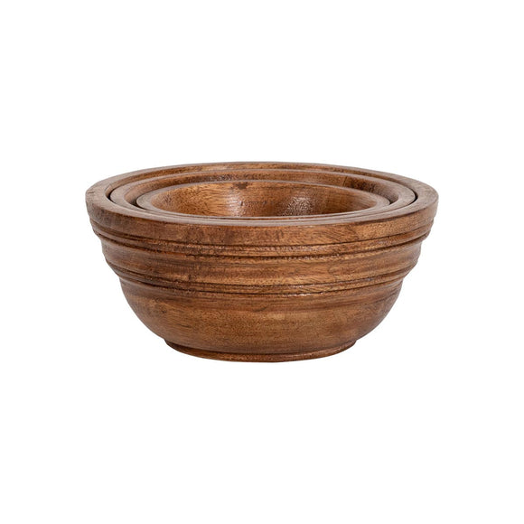 Juliska Bilbao Wood Nesting Bowls