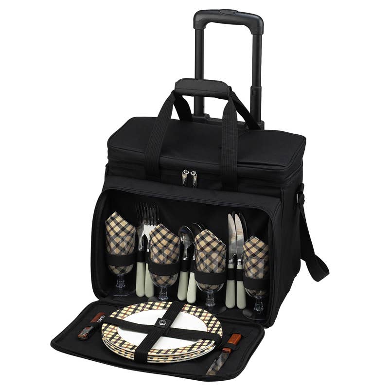 Picnic Cooler for Four with Wheels