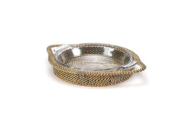 Round Basket & Anchor 9.5" Pie Dish