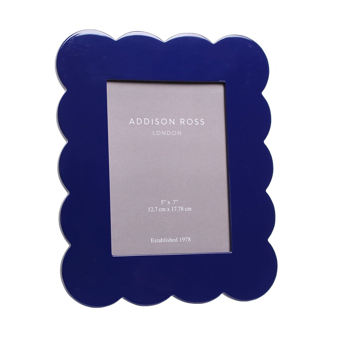 Navy Scalloped Lacquered Frame - Thumbnail 2