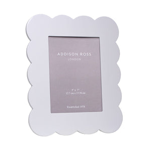 White Scalloped Lacquer Frame