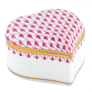 Herend Heart Box, Raspberry