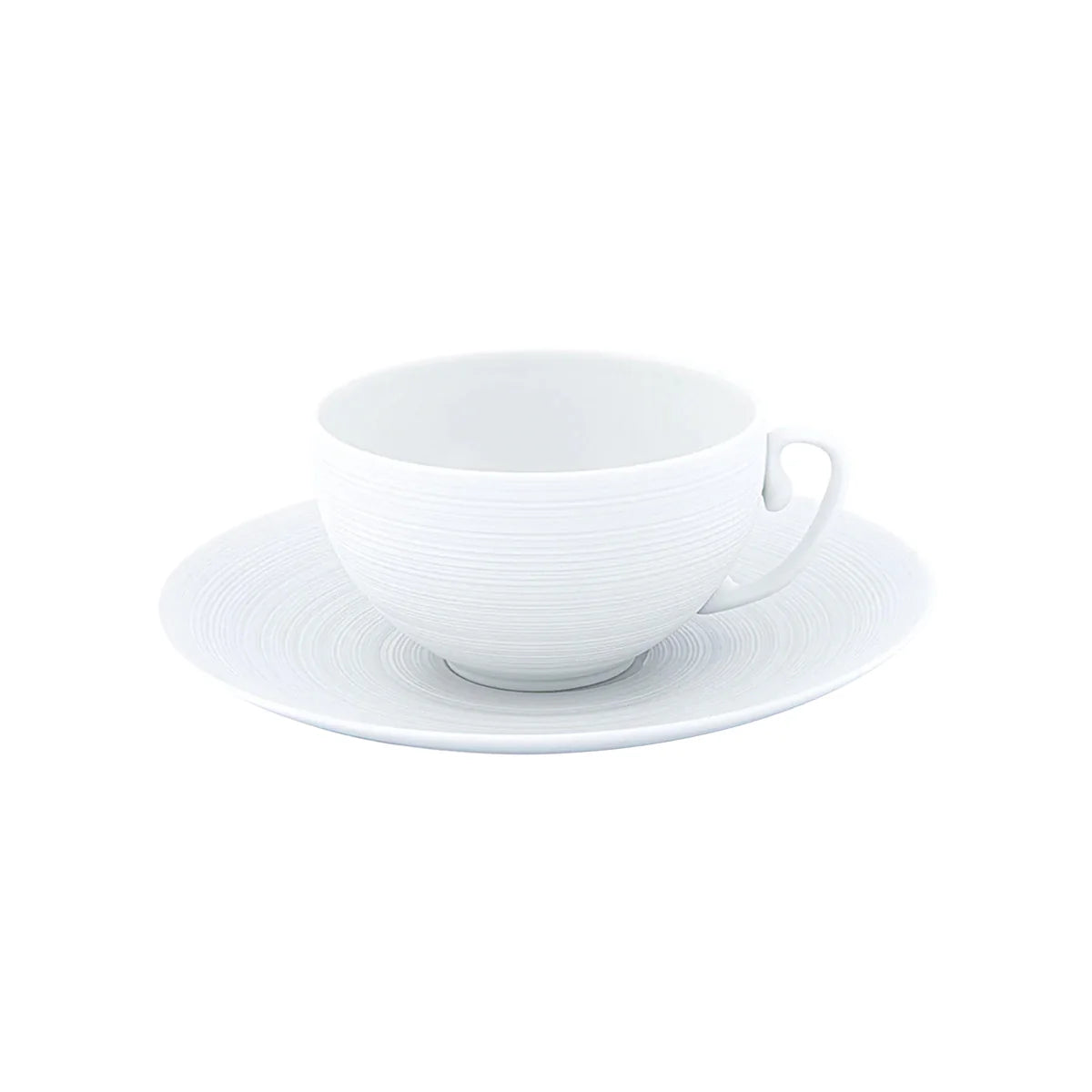 J.L Coquet Hemisphere White Satin Dinnerware Collection