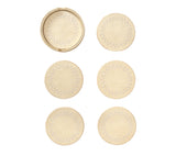 Kim Seybert Starry Night Coaster in Gold & Silver, Set of 6 in a Caddy