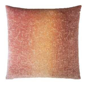 Coral Reef Textured Velvet Pillow, Sunstone 22x22