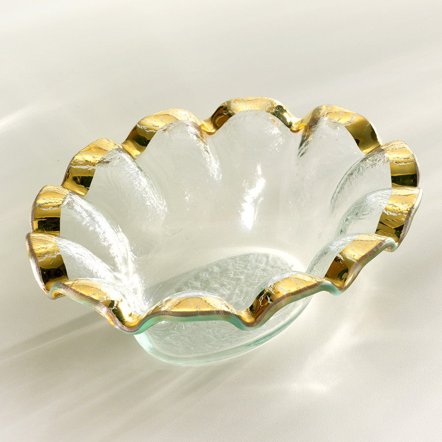 annieglass Ruffle Gold Dinnerware Collection