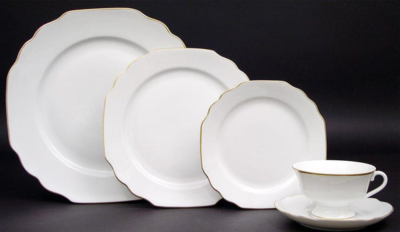 Ultra White Georgian Gold Dinnerware