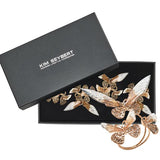 Kim Seybert Flutter Napkin Ring in Champagne & Gold, Set of 4 in a Gift Box