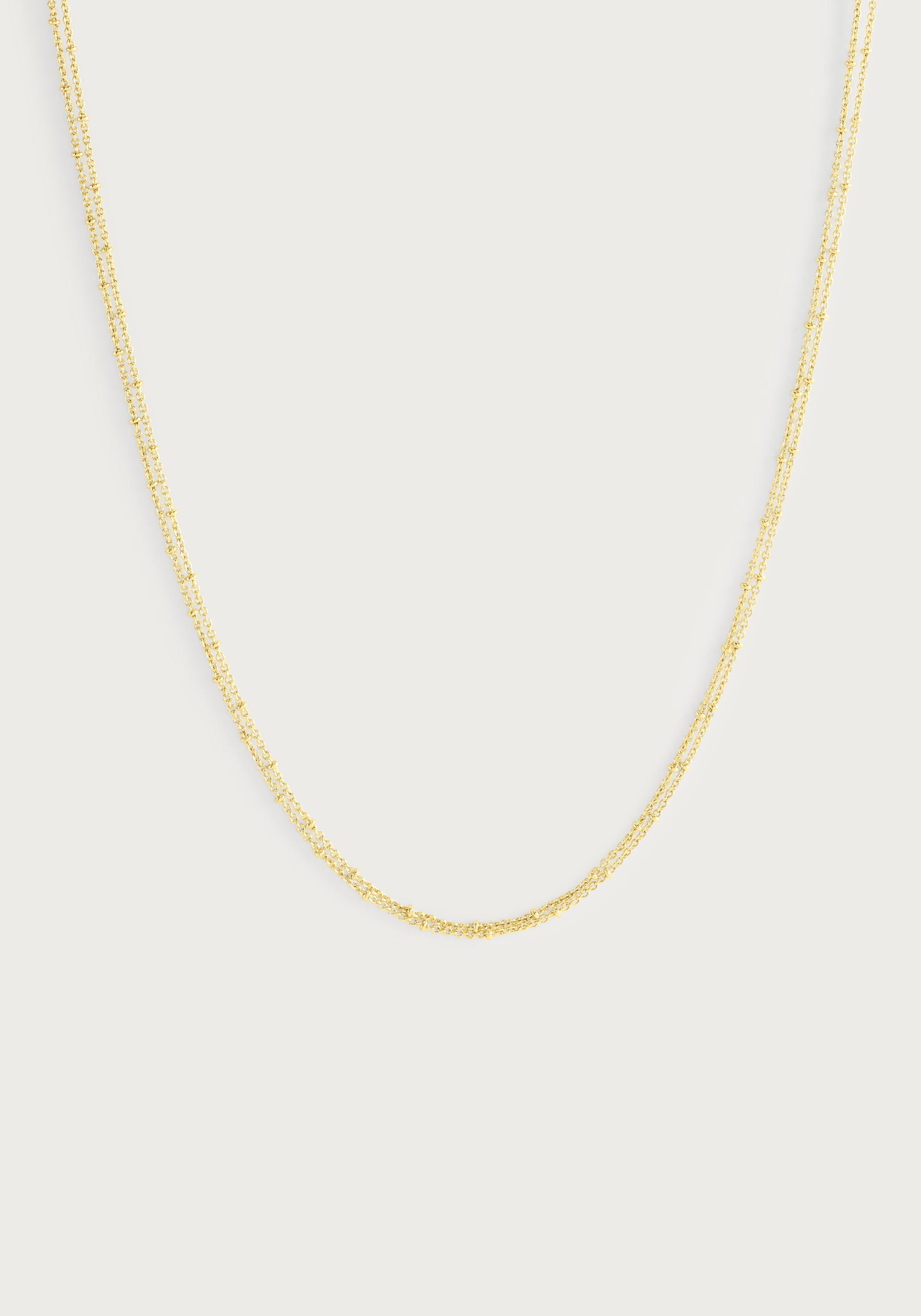 Anabel Aram Double Molten Bead Chain Necklace, Gold