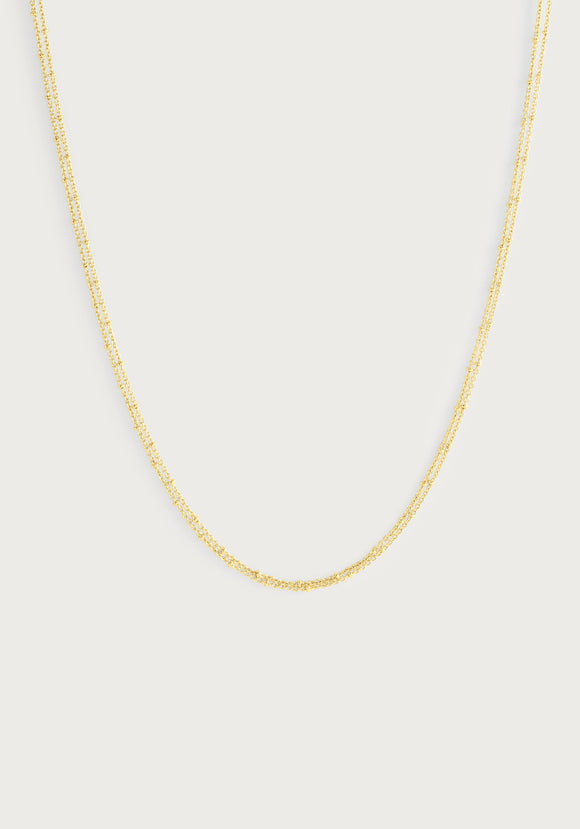 Anabel Aram Double Molten Bead Chain Necklace, Gold