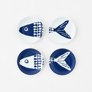 Heads or Tails Fish "Paper" Coaster, Set of 4