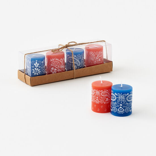 Bandana Candle, Set of 4