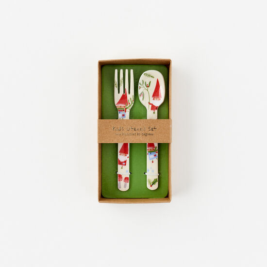 Gnome Kids Spoon & Fork Set