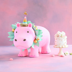 Pink Hippo Display, Papermache