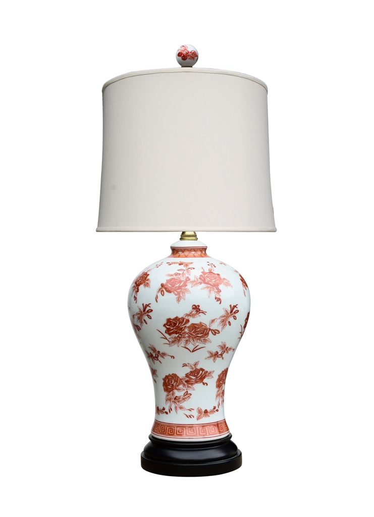 Plum Vase Lamp with shade