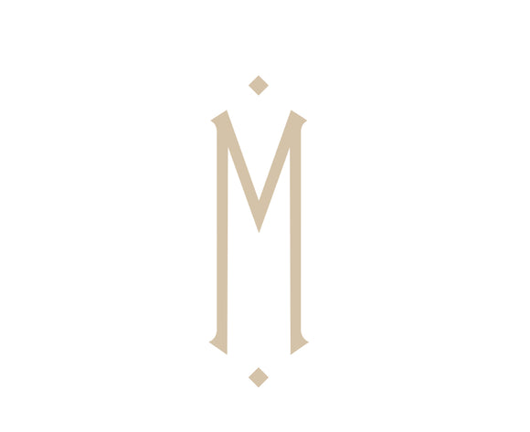 Matouk Valentina Hemstitch Napkin Set of 4, Sky with Mono M