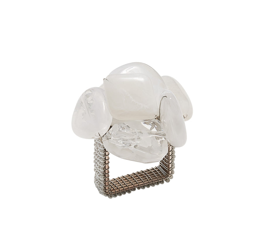 Kim Seybert Sea Stone Napkin Ring - White