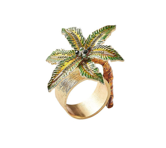 Kim Seybert Palm Coast Napkin Ring s/ 4