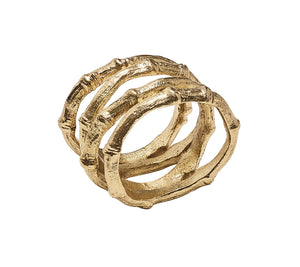 Kim Seybert Bamboo Napkin Ring in Gold